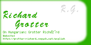richard grotter business card